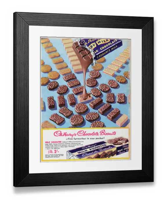 Framed Print : Cadbury's Chocolate Biscuits Framed Print : Cadbury's Chocolate Biscuits