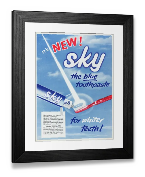 Framed Print : Sky Toothpaste Framed Print : Sky Toothpaste