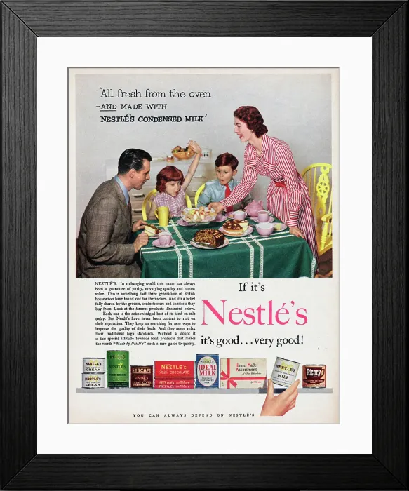 Framed Print : Nestle Condensed Milk