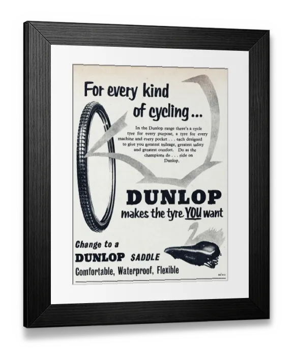 Framed Print : Dunlop Tyres Framed Print : Dunlop Tyres