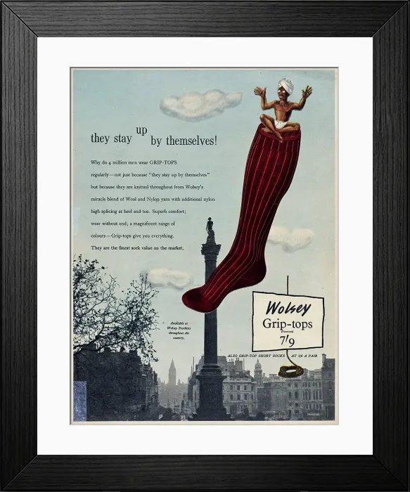 Framed Print : Wolsey Grip-tops Framed Print : Wolsey Grip-tops