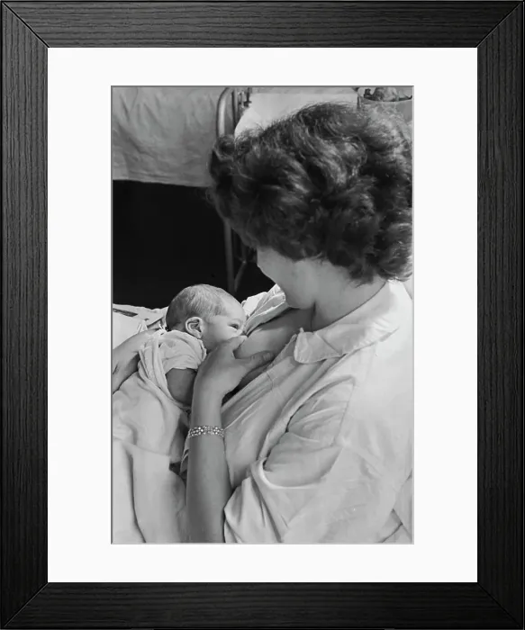 Framed Print : Breastfeeding For The First Time Framed Print : Breastfeeding For The First Time