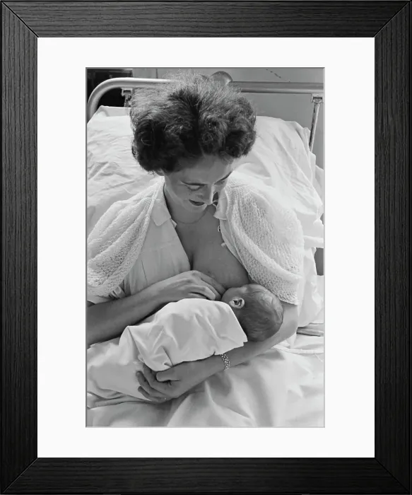 Framed Print : Breastfeeding For The First Time Framed Print : Breastfeeding For The First Time