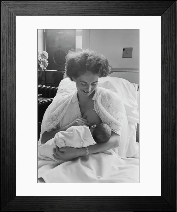Framed Print : Breastfeeding For The First Time Framed Print : Breastfeeding For The First Time