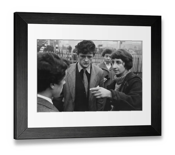 Framed Print : A Young Filmmaker With Boys, 1955