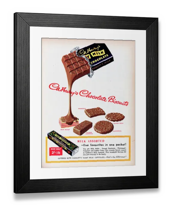 Framed Print : Cadbury's Chocolate Biscuits Framed Print : Cadbury's Chocolate Biscuits