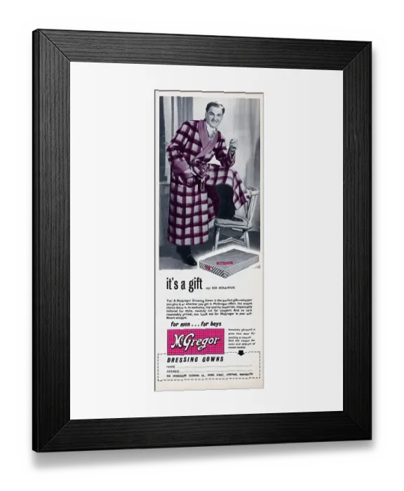 Framed Print : McGregor Dressing Gowns Framed Print : McGregor Dressing Gowns