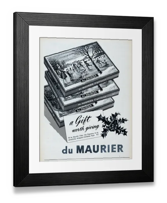 Framed Print : Du Maurier Cigarettes