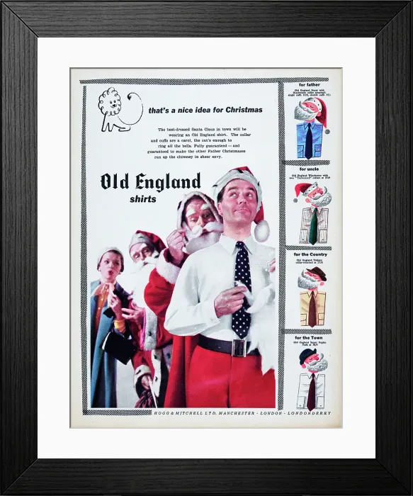 Framed Print : Old England Shirts Framed Print : Old England Shirts