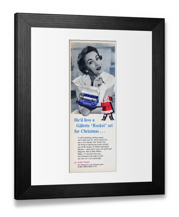 Framed Print : Gillette Rocket Set Framed Print : Gillette Rocket Set