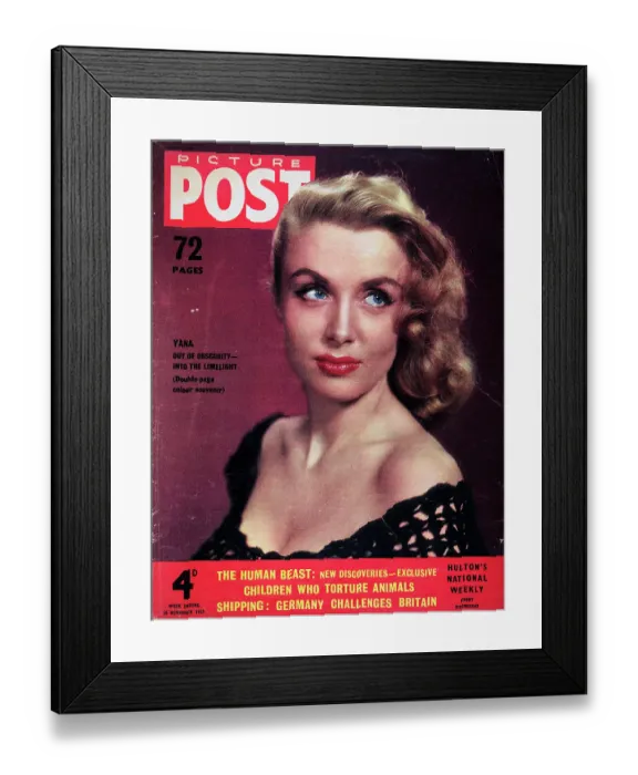 Framed Print : Yana. 26th November 1955: British singer Yana 