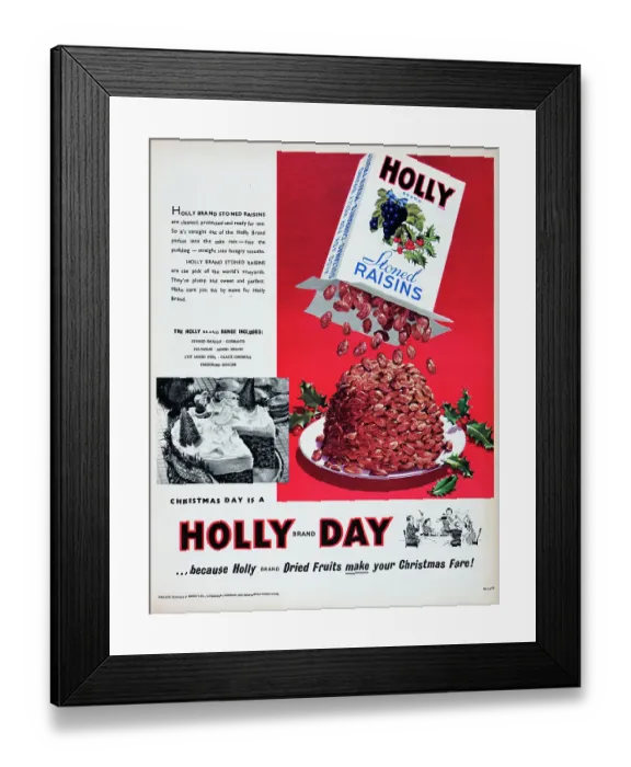 Framed Print : Holly Brand Stoned Raisins Framed Print : Holly Brand Stoned Raisins
