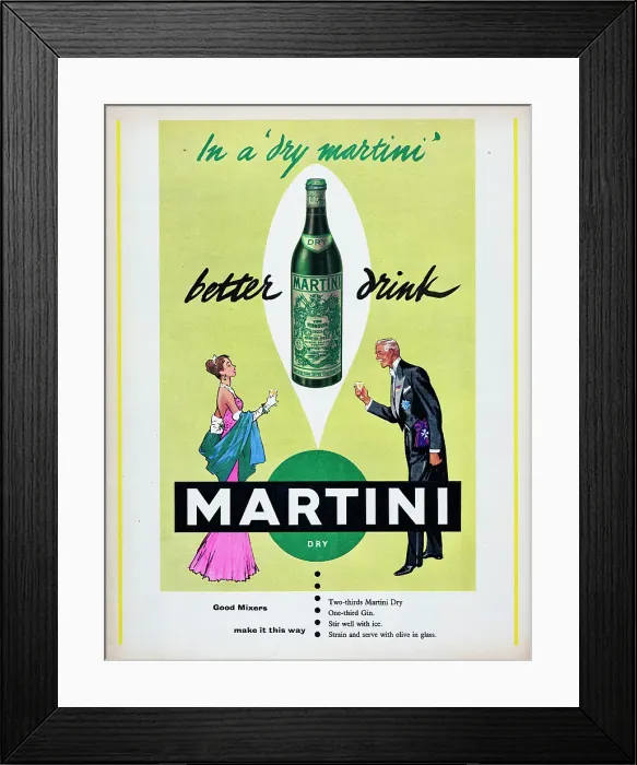 Framed Print : Dry Martini Framed Print : Dry Martini