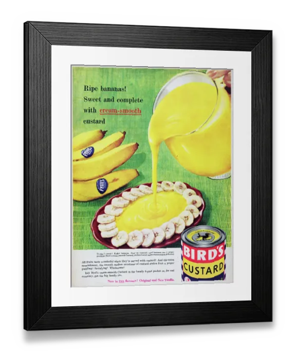 Framed Print : Bird's Custard (Bananas) Framed Print : Bird's Custard (Bananas)