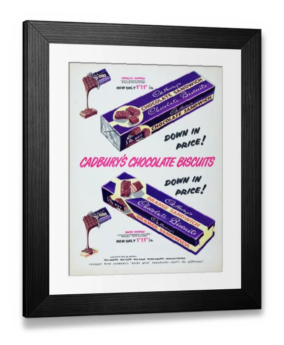 Framed Print : Cadbury's Chocolate Biscuits Framed Print : Cadbury's Chocolate Biscuits