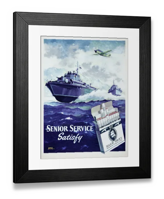 Framed Print : Senior Service Cigarettes Framed Print : Senior Service Cigarettes