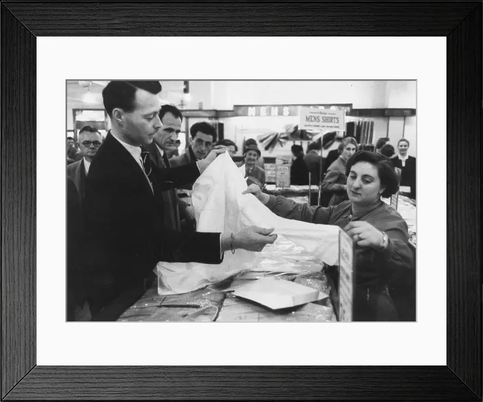 Framed Print : Shirt Sales