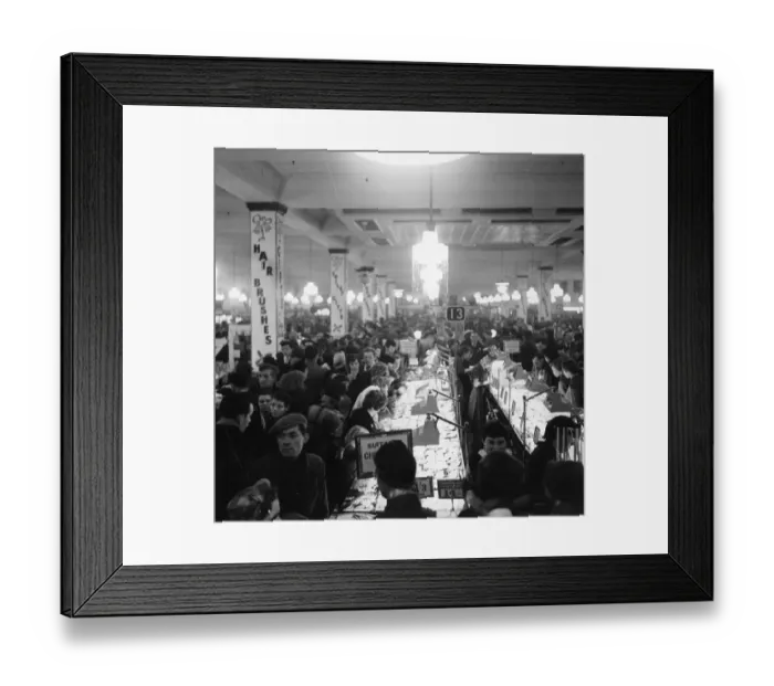 Framed Print : Crowd In Woolworth's