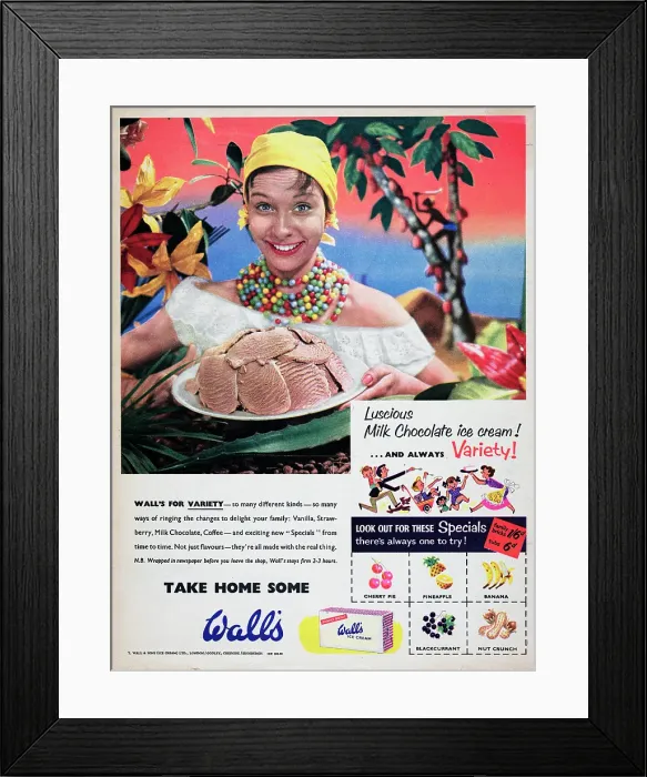 Framed Print : Wall's Milk Chocolate Ice Cream Framed Print : Wall's Milk Chocolate Ice Cream