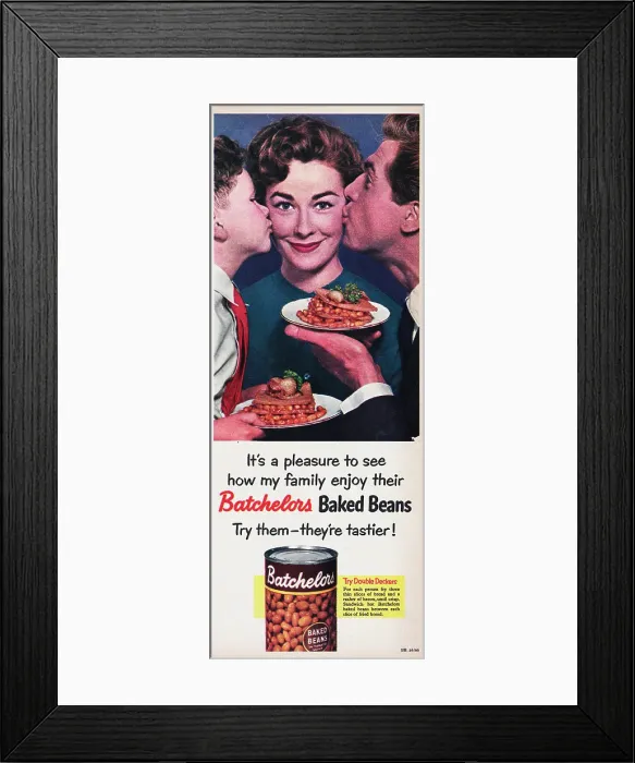 Framed Print : Batchelors Baked Beans Framed Print : Batchelors Baked Beans