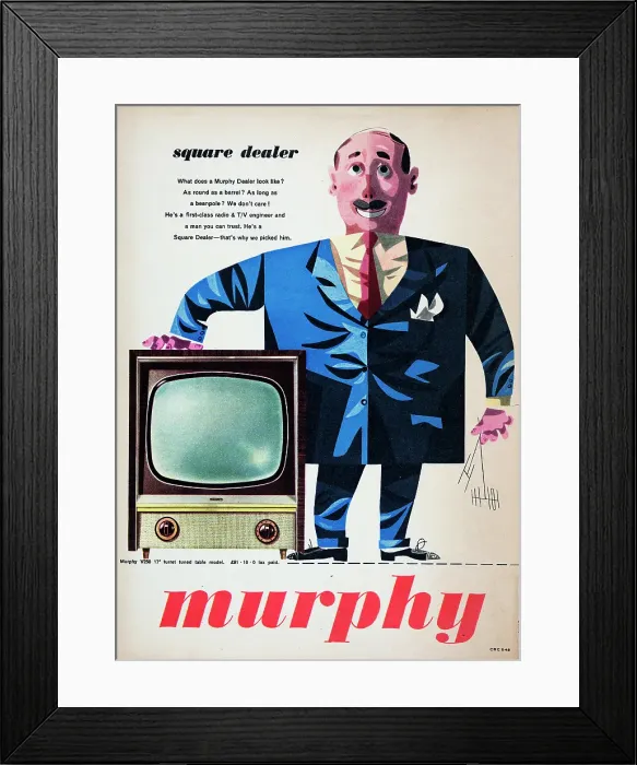 Framed Print : Murphy Television Set Framed Print : Murphy Television Set