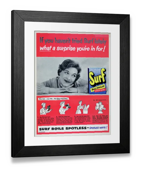 Framed Print : Surf Washing Powder Framed Print : Surf Washing Powder