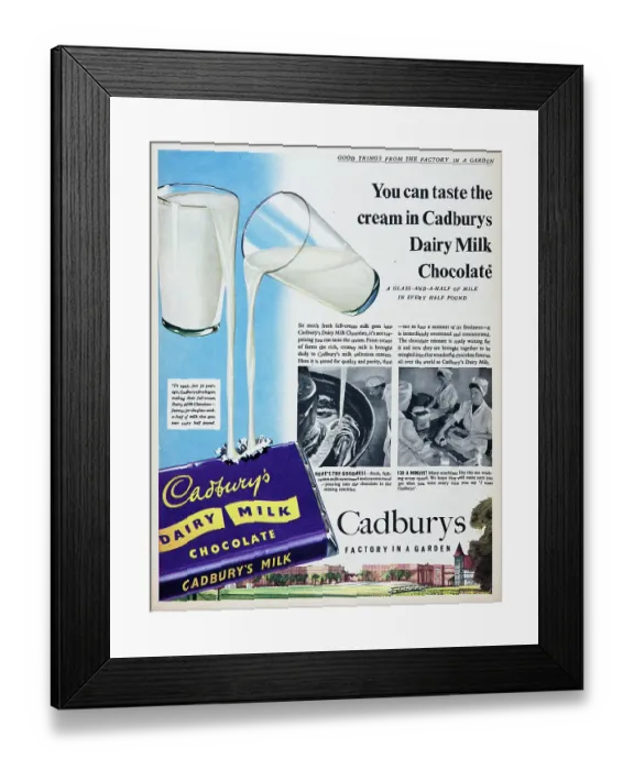 Framed Print : Cadbury's Dairy Milk Chocolate Framed Print : Cadbury's Dairy Milk Chocolate