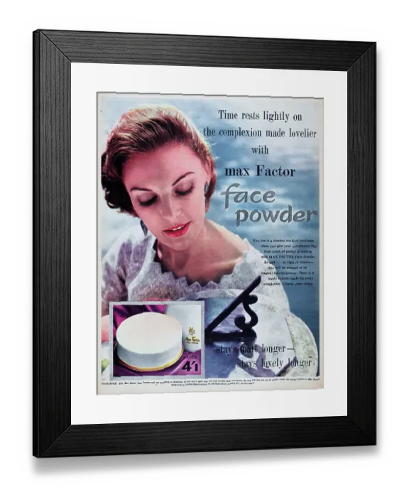 Framed Print : Max Factor Face Powder Framed Print : Max Factor Face Powder