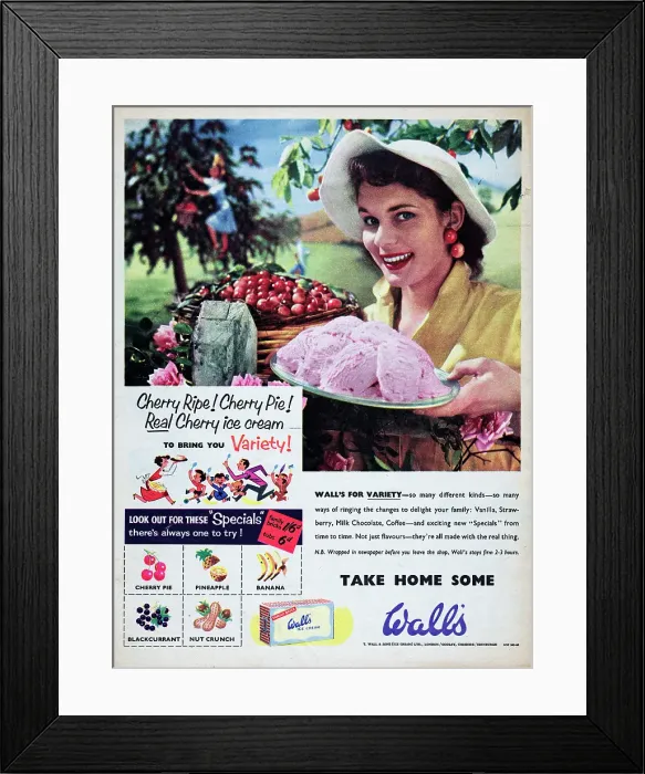 Framed Print : Wall's Cherry Pie Ice Cream Framed Print : Wall's Cherry Pie Ice Cream