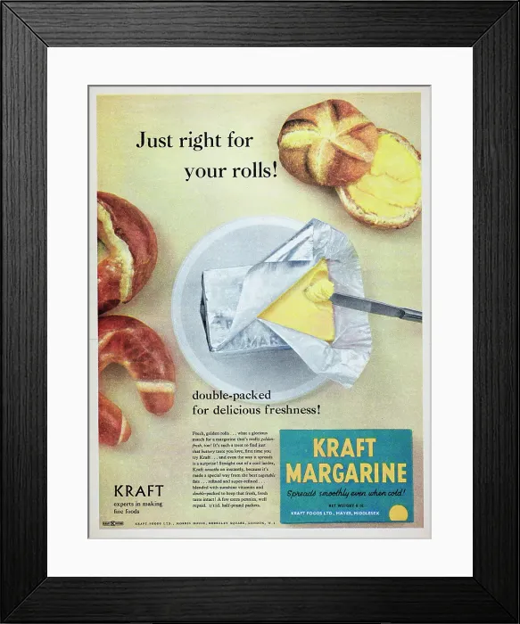 Framed Print : Kraft Margarine