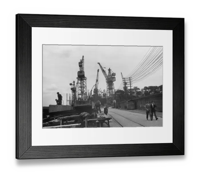 Framed Print : Clydeside Yards Framed Print : Clydeside Yards