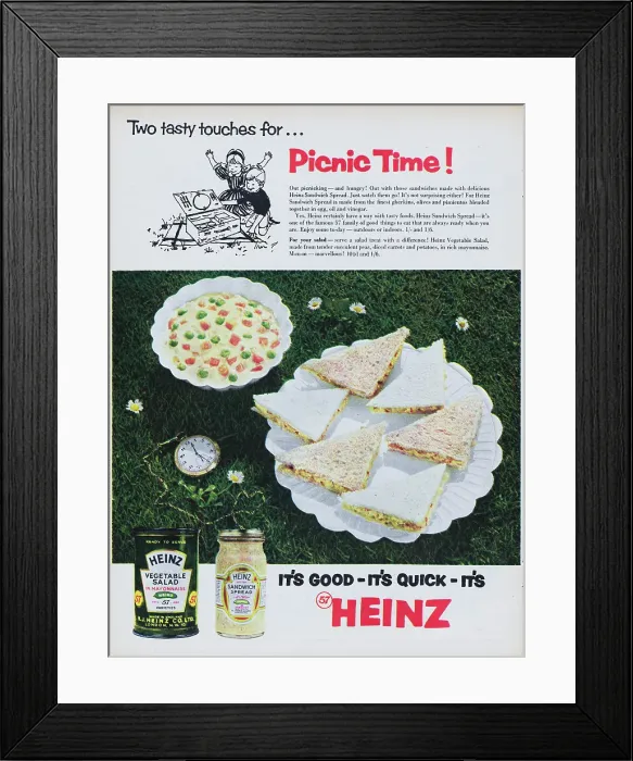 Framed Print : Heinz Sandwich Spread