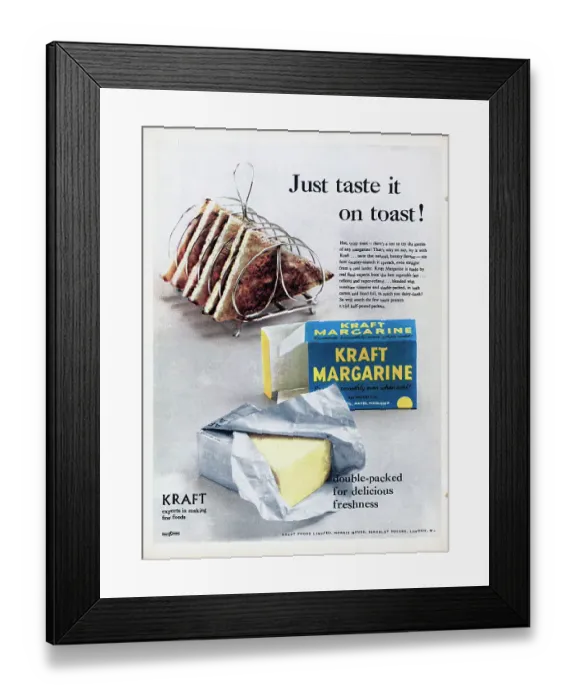 Framed Print : Kraft Margarine Framed Print : Kraft Margarine
