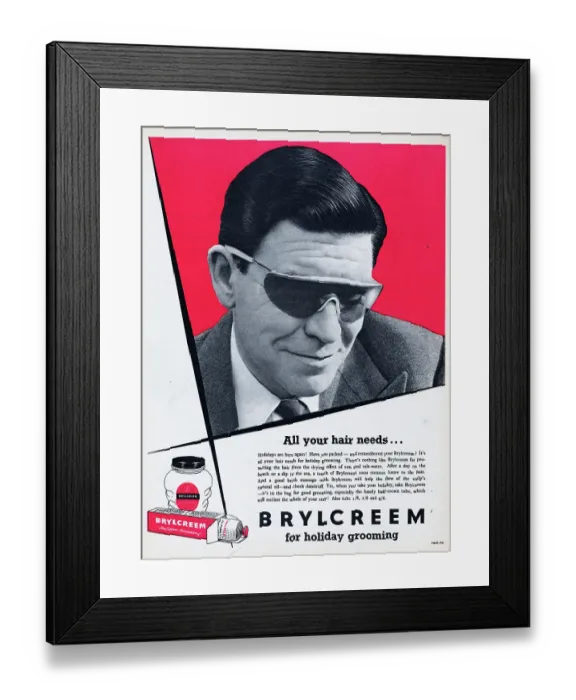 Framed Print : Brylcreem. 1955: Advertisement for Brylcreem Original Publication