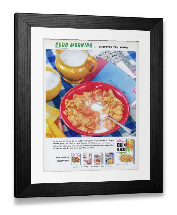 Framed Print : Kellogg's Corn Flakes Framed Print : Kellogg's Corn Flakes