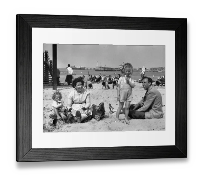 Framed Print : Family On Beach Framed Print : Family On Beach
