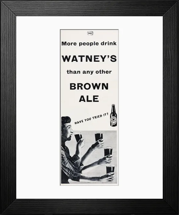 Framed Print : Watney's Brown Ale Framed Print : Watney's Brown Ale