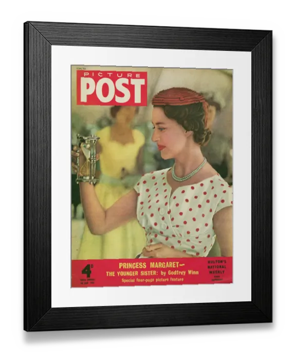 Framed Print : Princess Margaret On Picture Post Cover Framed Print : Princess Margaret On Picture Post Cover