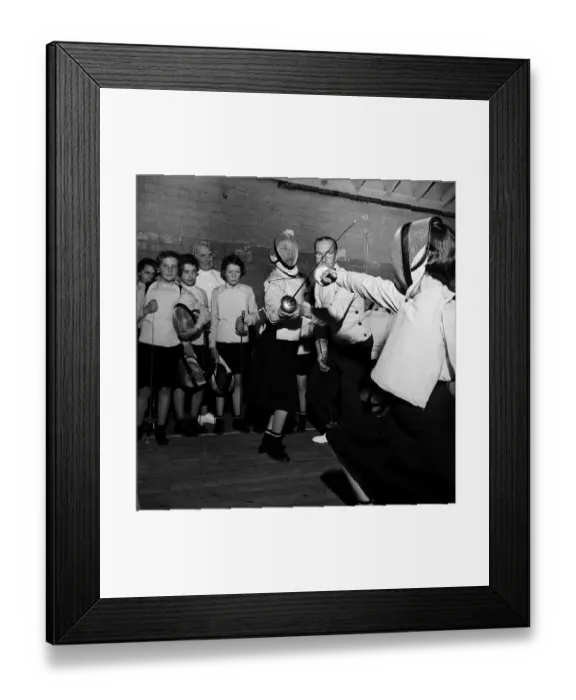 Framed Print : Fencing Class Framed Print : Fencing Class