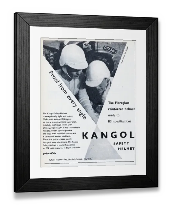 Framed Print : Kangol Safety Helmet Framed Print : Kangol Safety Helmet