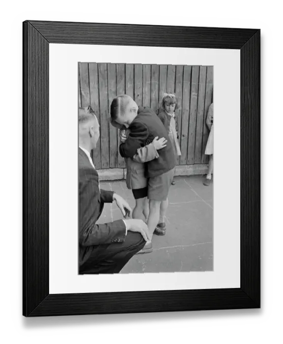 Framed Print : Children Hugging, 1955 Framed Print : Children Hugging, 1955