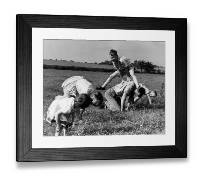 Framed Print : Family Leap-Frog Framed Print : Family Leap-Frog