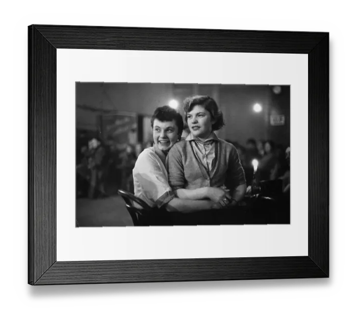 Framed Print : Jazz Fans. Two young women watching a jazz band at Newcastle's Club Martinique, April 1955 Framed Print : Jazz Fans. Two young women watching a jazz band at Newcastle's Club Martinique, April 1955