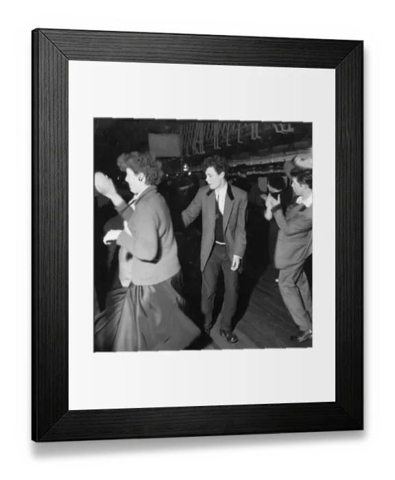 Framed Print : Jitterbug. 2nd April 1955: Youths Jitterbugging in a Bristol dance club