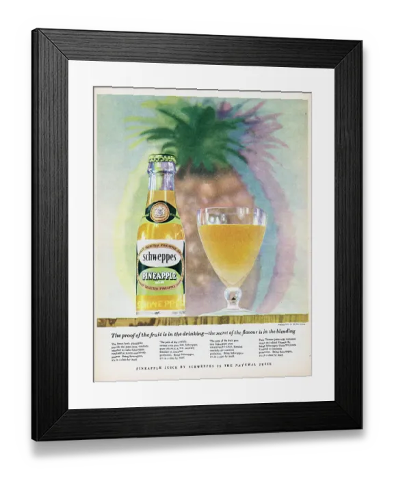 Framed Print : Schweppes Pineapple Juice Framed Print : Schweppes Pineapple Juice