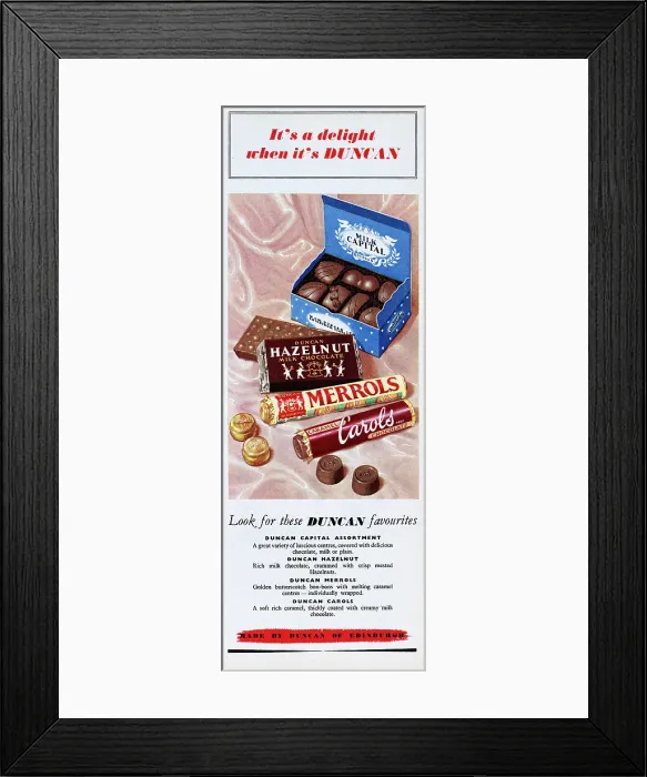 Framed Print : Duncan Chocolates Framed Print : Duncan Chocolates