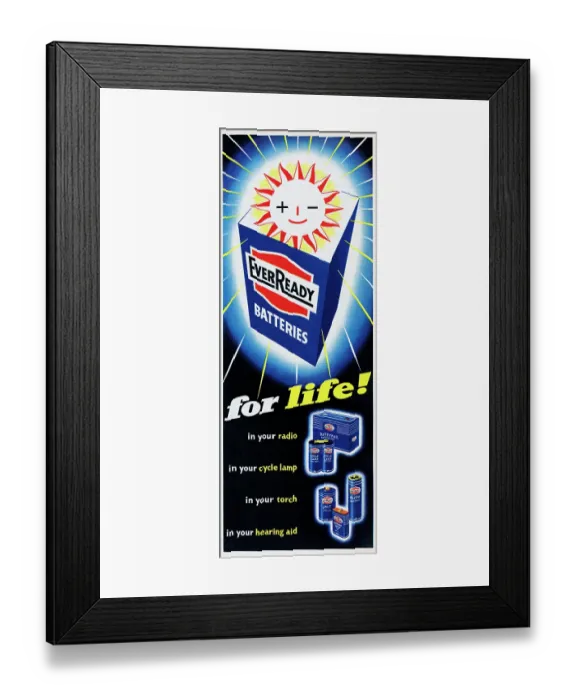 Framed Print : Ever Ready Batteries Framed Print : Ever Ready Batteries