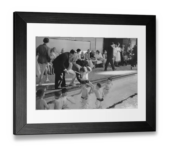 Framed Print : Polio Swimming Gala