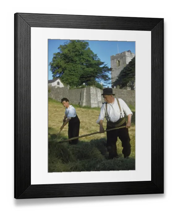 Framed Print : Farmworkers In Wales Framed Print : Farmworkers In Wales