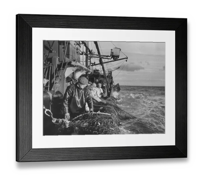 Framed Print : Fishermen At Sea Framed Print : Fishermen At Sea